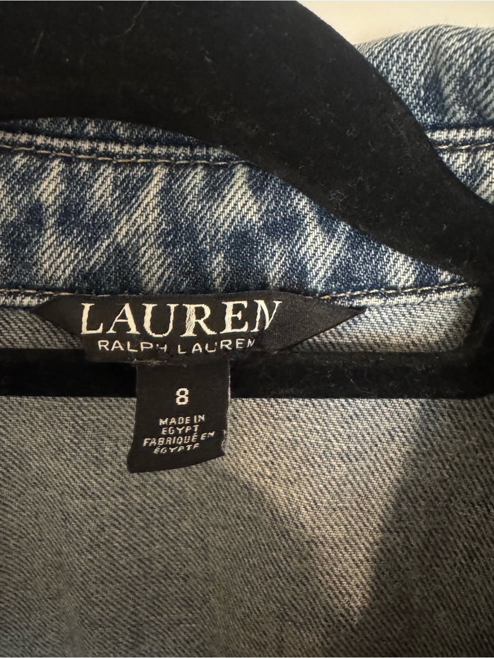 Lauren Ralph Lauren Light Blue Denim Belted Jean Jacket - Picture 3 of 6